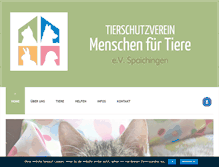 Tablet Screenshot of menschen-fuer-tiere-spaichingen.de